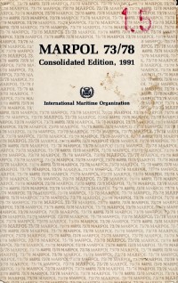 MARPOL 73/78 : Consolidated Edition, 1991