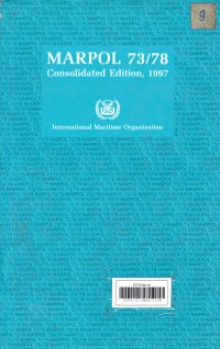 MARPOL 73/78 : Consolidated Edition, 1997