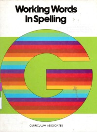 Working Words In Spelling Level G