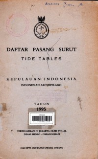 Daftar Pasang Surut Kepulauan Indonesia Tahun 1995