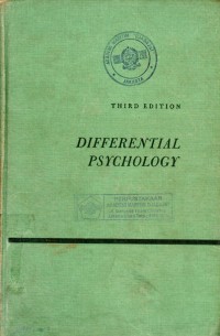 Differential Psychology Individual and Group Differences in Behavior