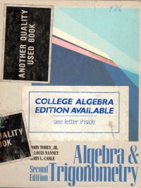 Algebra & Trigonometry College Algebra Edition Available