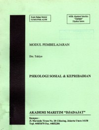 Modul Pembelajaran ; Psikologi & Kepribadian